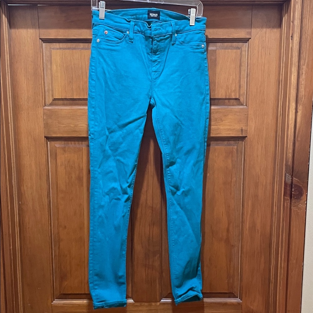 Hudson 29 Teal Skinny Jeans
